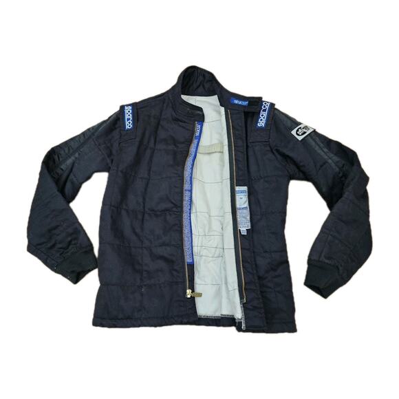 Sparco racing fire retardant Size Medium Quilted jacket Full Zip - Picture 1 of 16
